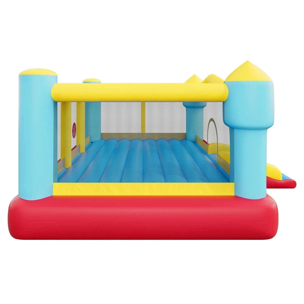 Inflatable Bounce House – Backyard Bouncer with Slide & Basketball Hoop