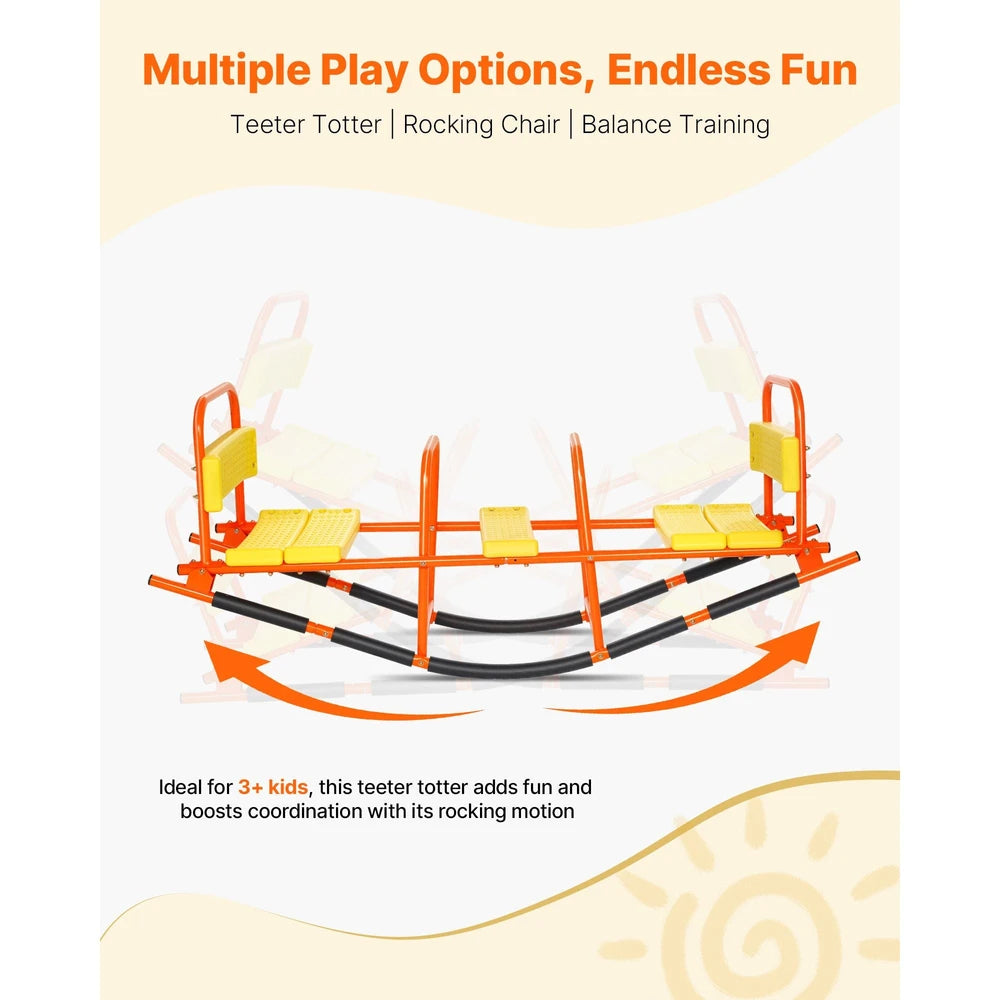 Metal Kids Teeter Totter – Durable Outdoor Seesaw for Two