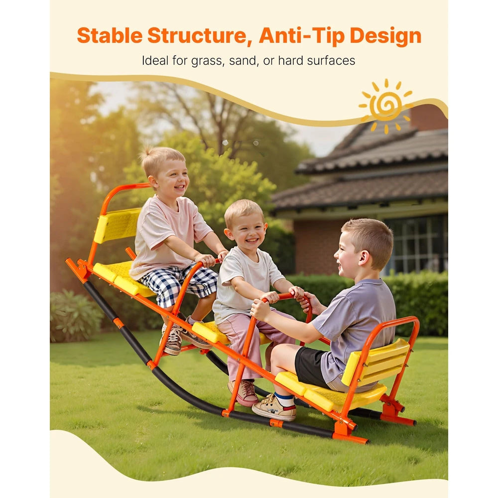 Metal Kids Teeter Totter – Durable Outdoor Seesaw for Two