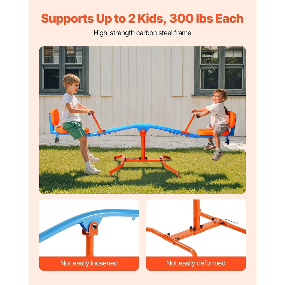 Rotating Kids Seesaw – 360° Spinning Backyard Teeter-Totter