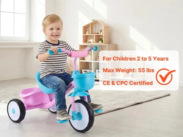 Toddler Tricycle – Adjustable Beginner Trike for Kids