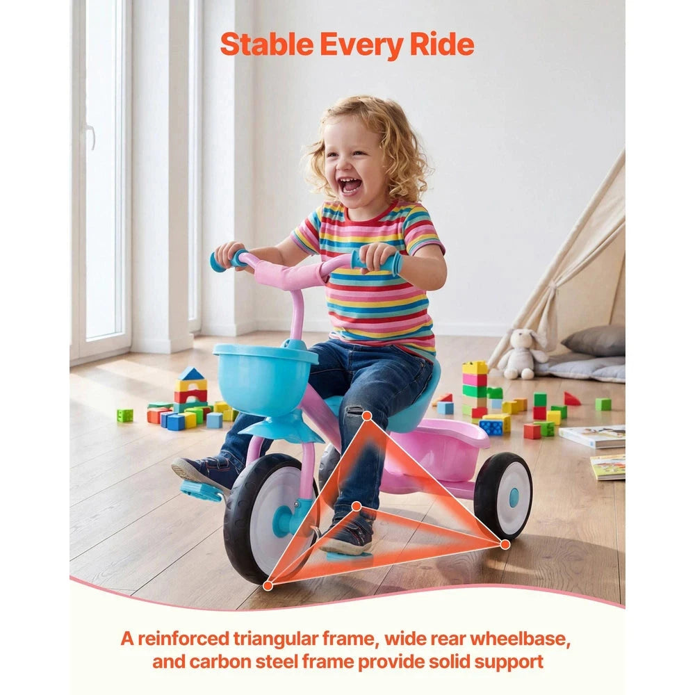 Toddler Tricycle – Adjustable Beginner Trike for Kids