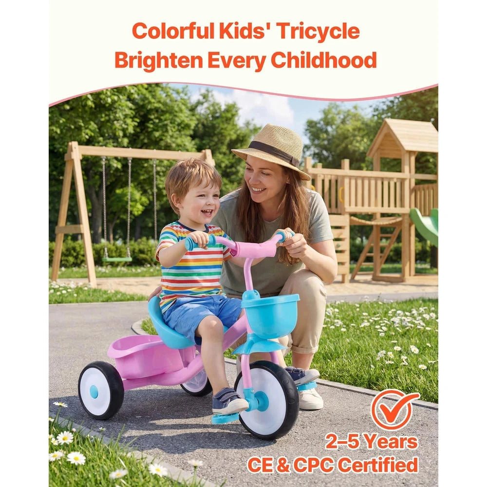 Toddler Tricycle – Adjustable Beginner Trike for Kids