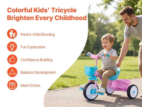 Toddler Tricycle – Adjustable Beginner Trike for Kids