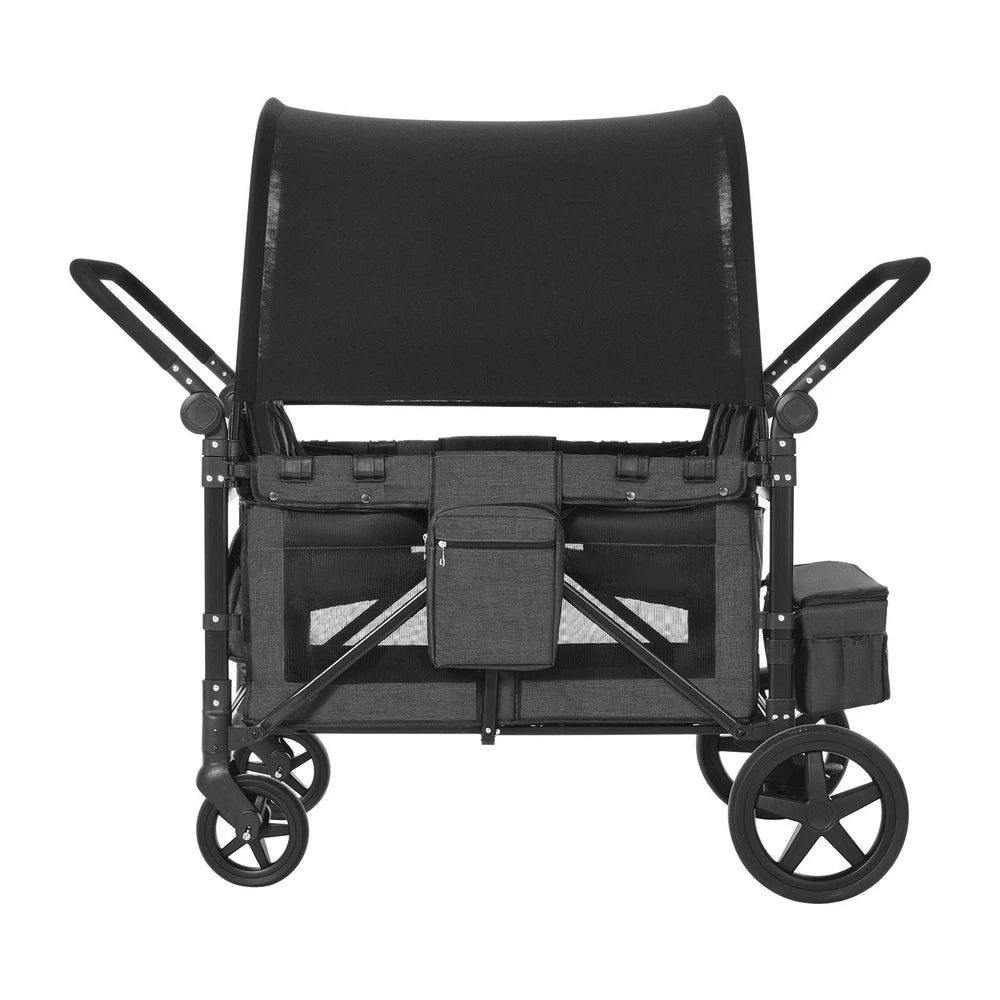 4-Seat Wagon Stroller – Foldable Push-Pull Wagon for Kids