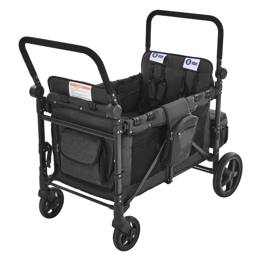 4-Seat Wagon Stroller – Foldable Push-Pull Wagon for Kids