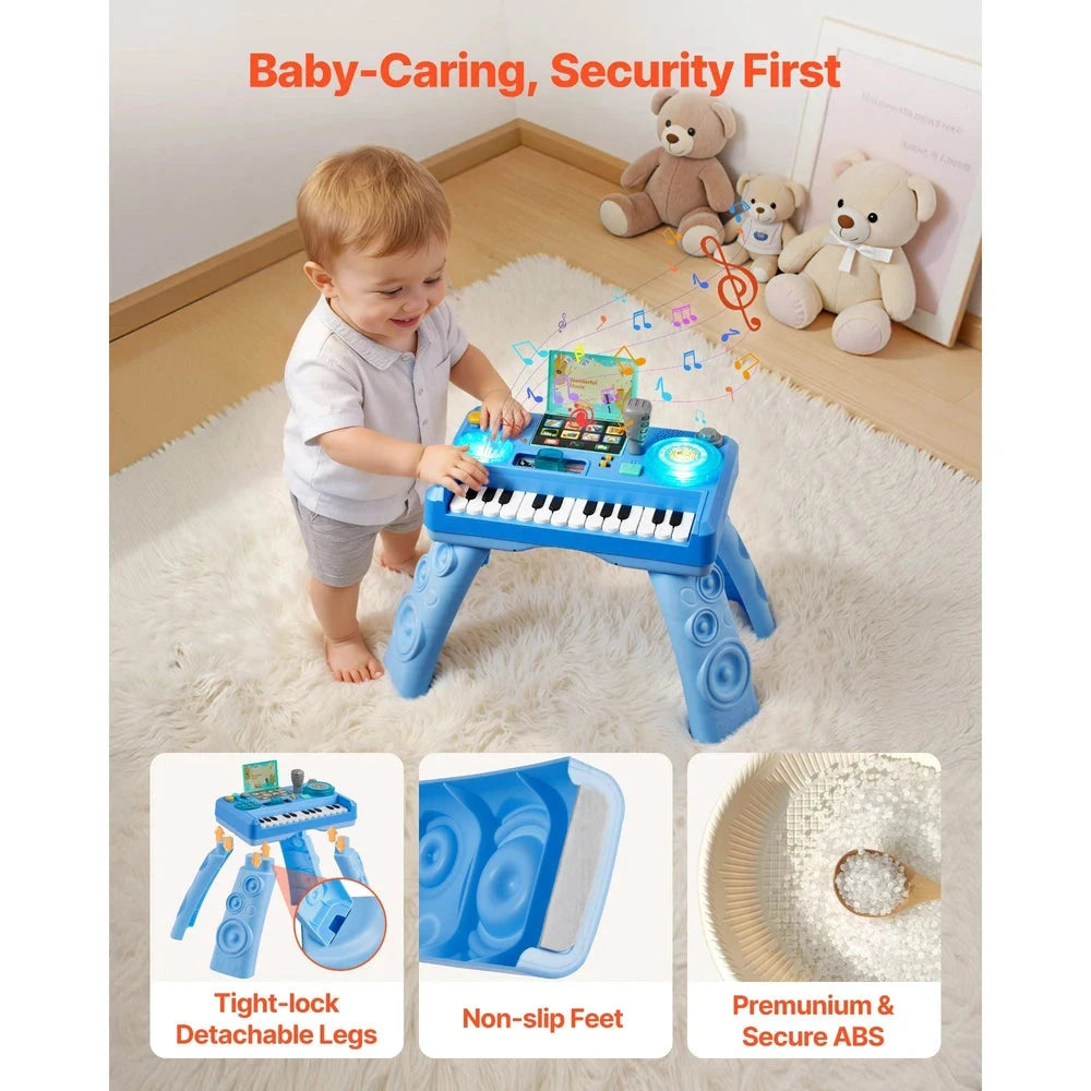 Interactive Toddler DJ Turntable – Musical Mixing Toy with Lights & 16 Games