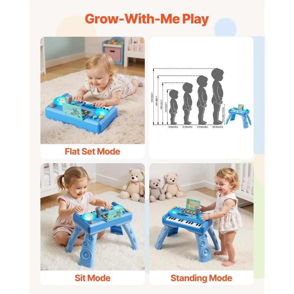 Interactive Toddler DJ Turntable – Musical Mixing Toy with Lights & 16 Games