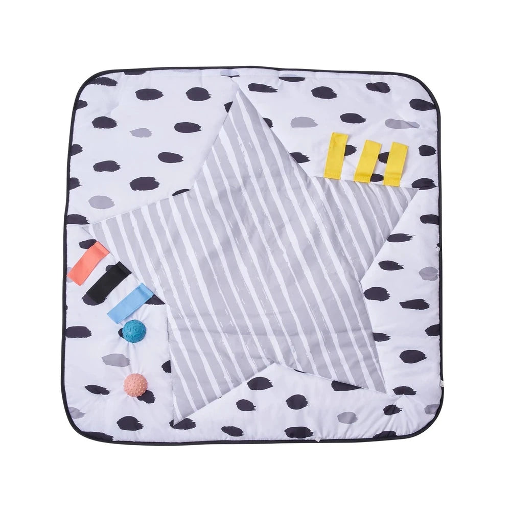 Baby Activity Play Mat – Tummy-Time Gym with Sensory Touch Balls