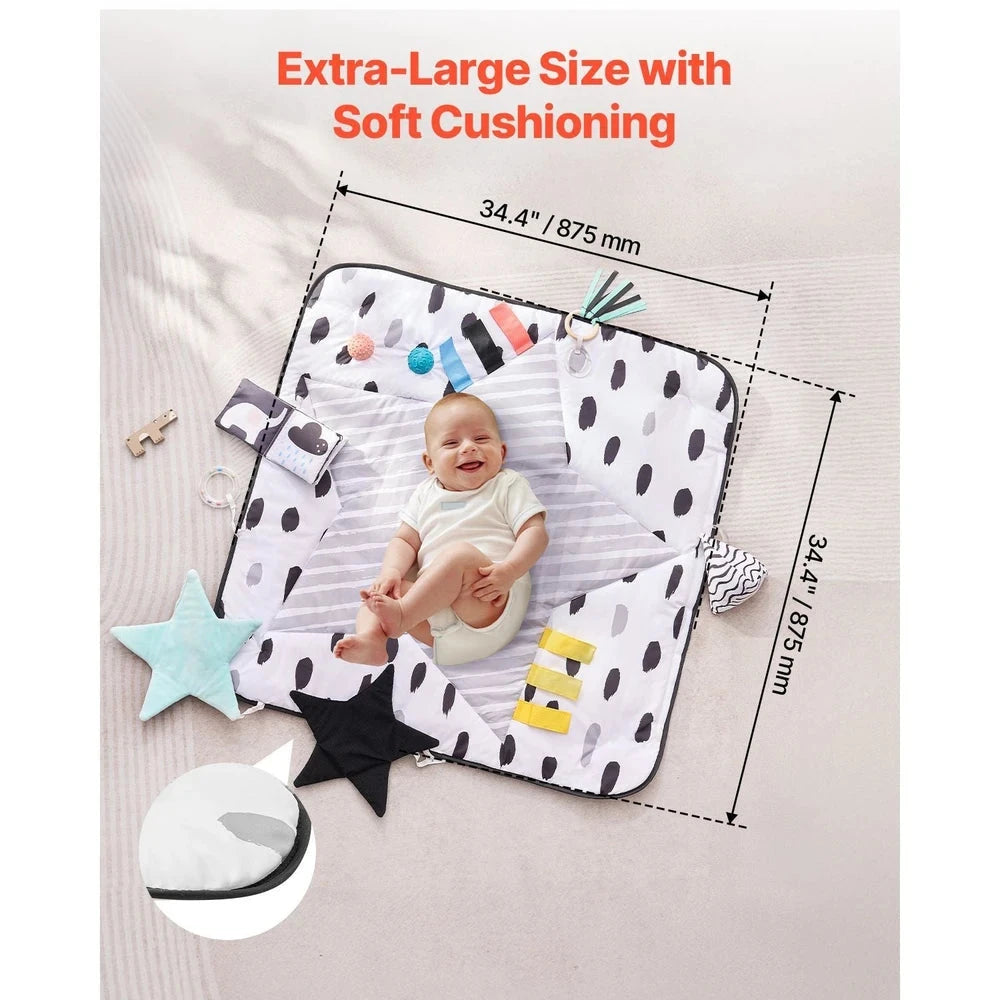 Baby Activity Play Mat – Tummy-Time Gym with Sensory Touch Balls
