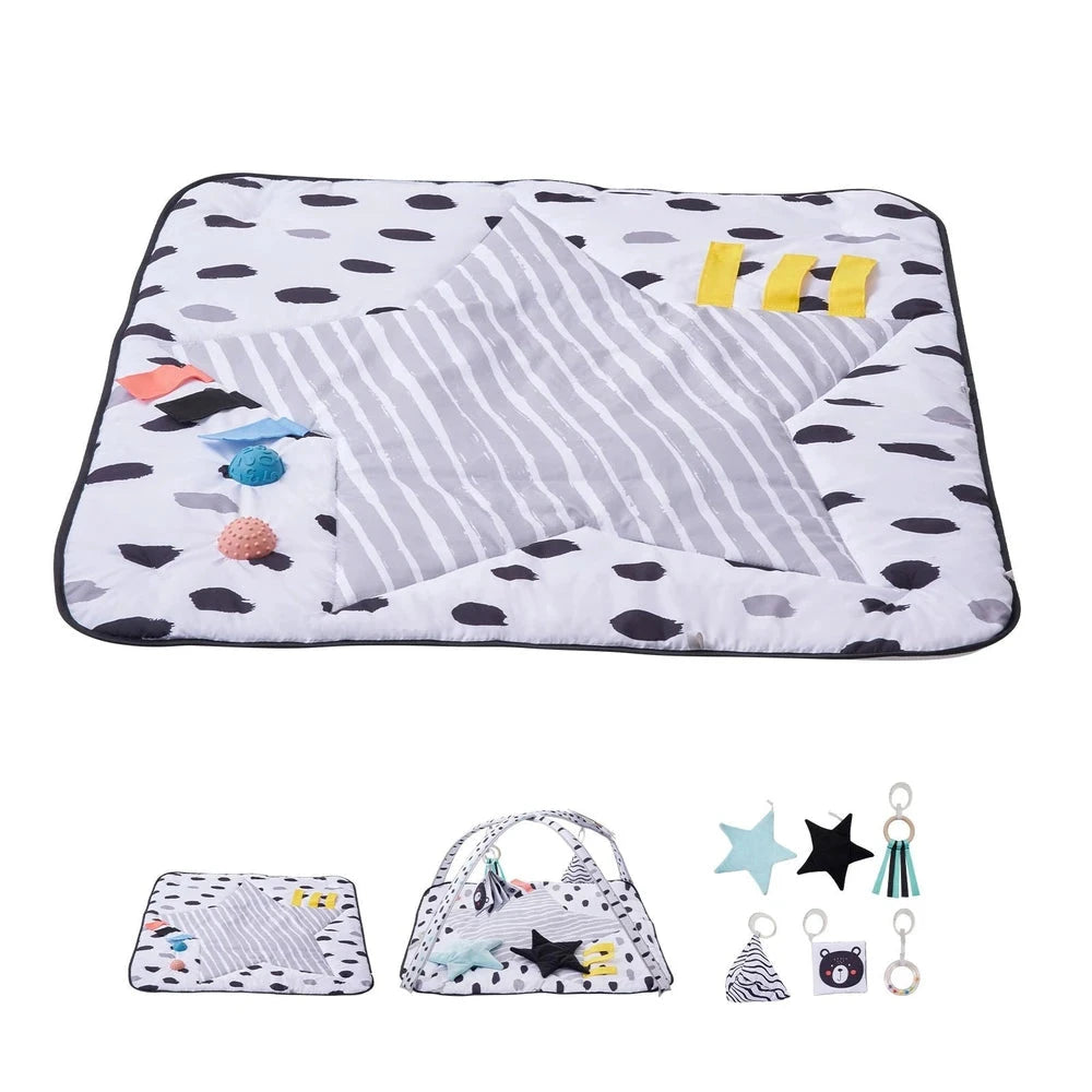 Baby Activity Play Mat – Tummy-Time Gym with Sensory Touch Balls