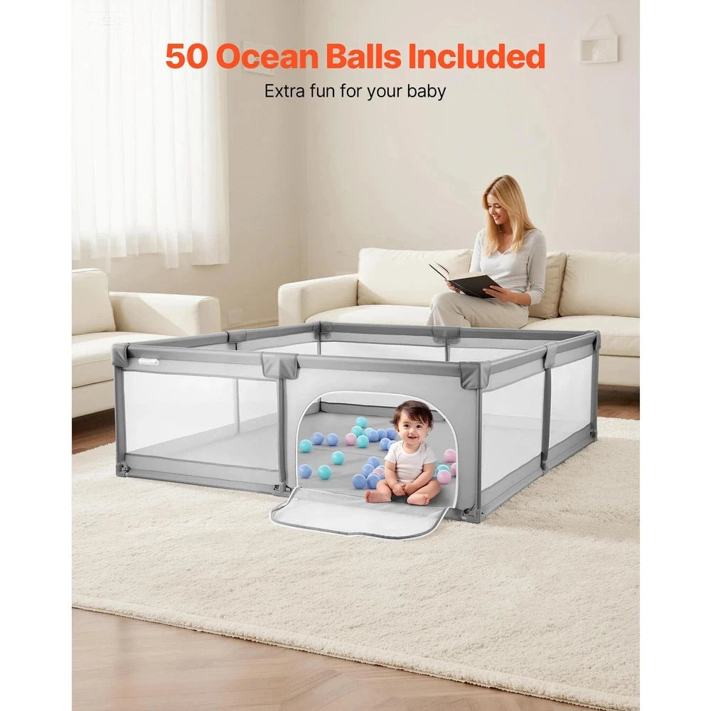 Large Indoor Baby Playpen – Safe Activity Play Yard for Toddlers