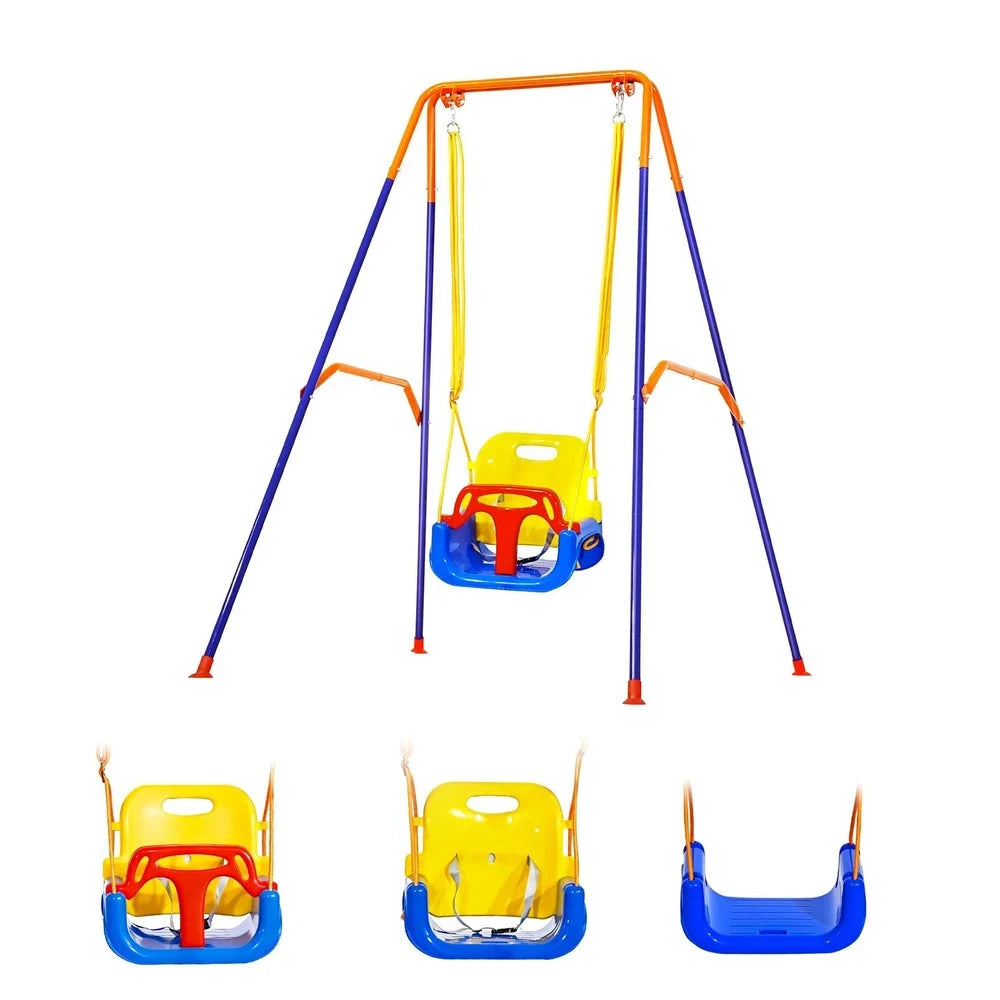 2-in-1 Toddler Swing & Jumper – Indoor/Outdoor Bouncer with Plastic Seat