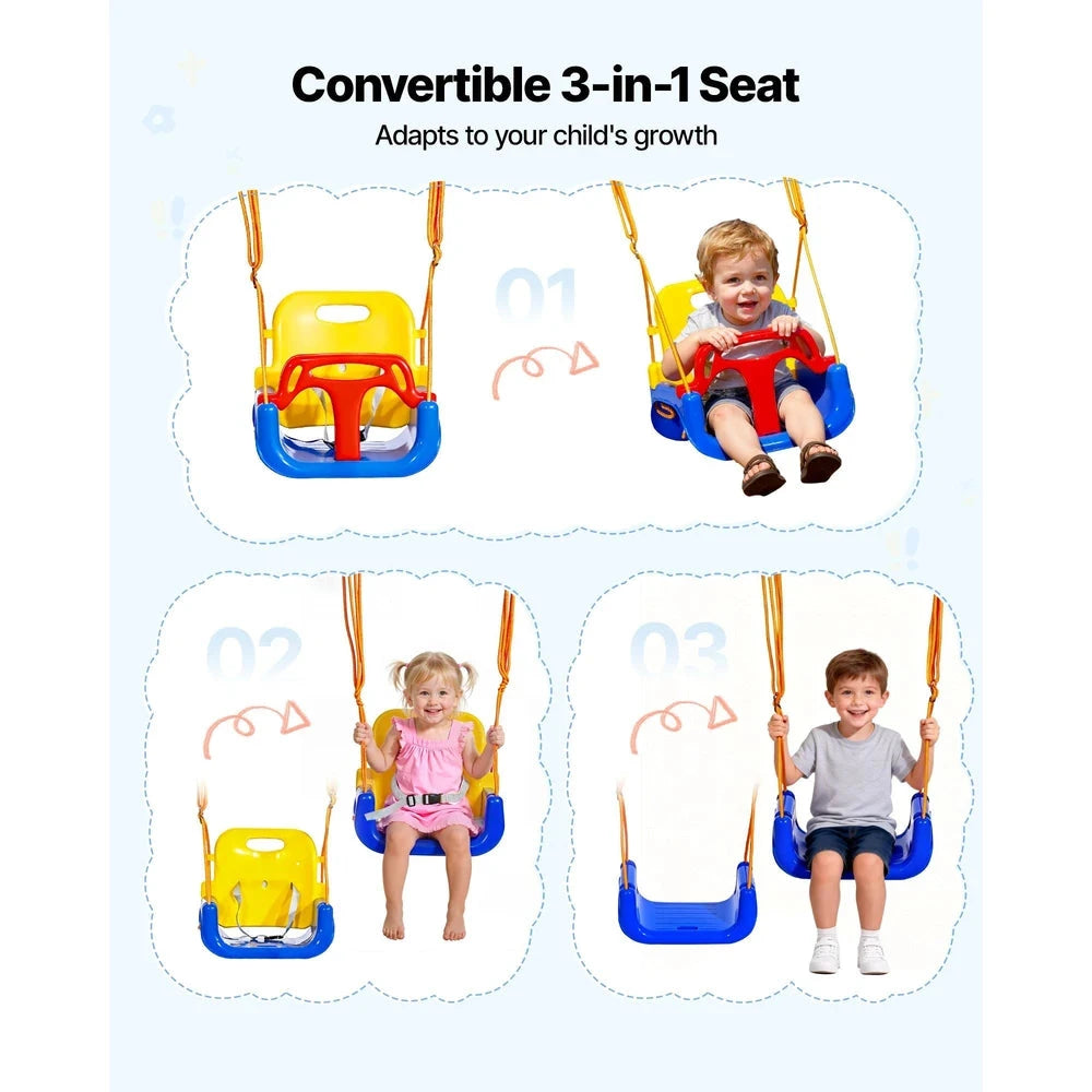 2-in-1 Toddler Swing & Jumper – Indoor/Outdoor Bouncer with Plastic Seat