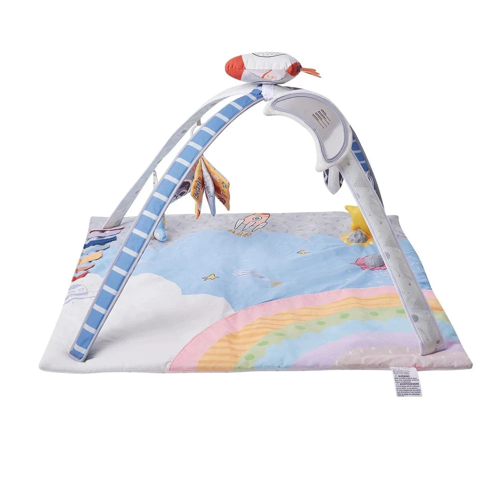Space-Themed Baby Activity Mat – Sensory Play Gym with Musical Rocket