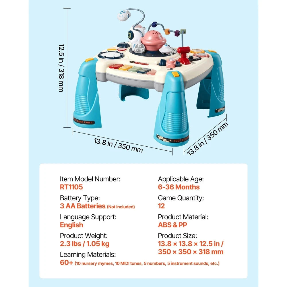 Spacecraft Musical Activity Table – Interactive Learning Desk with Space Games