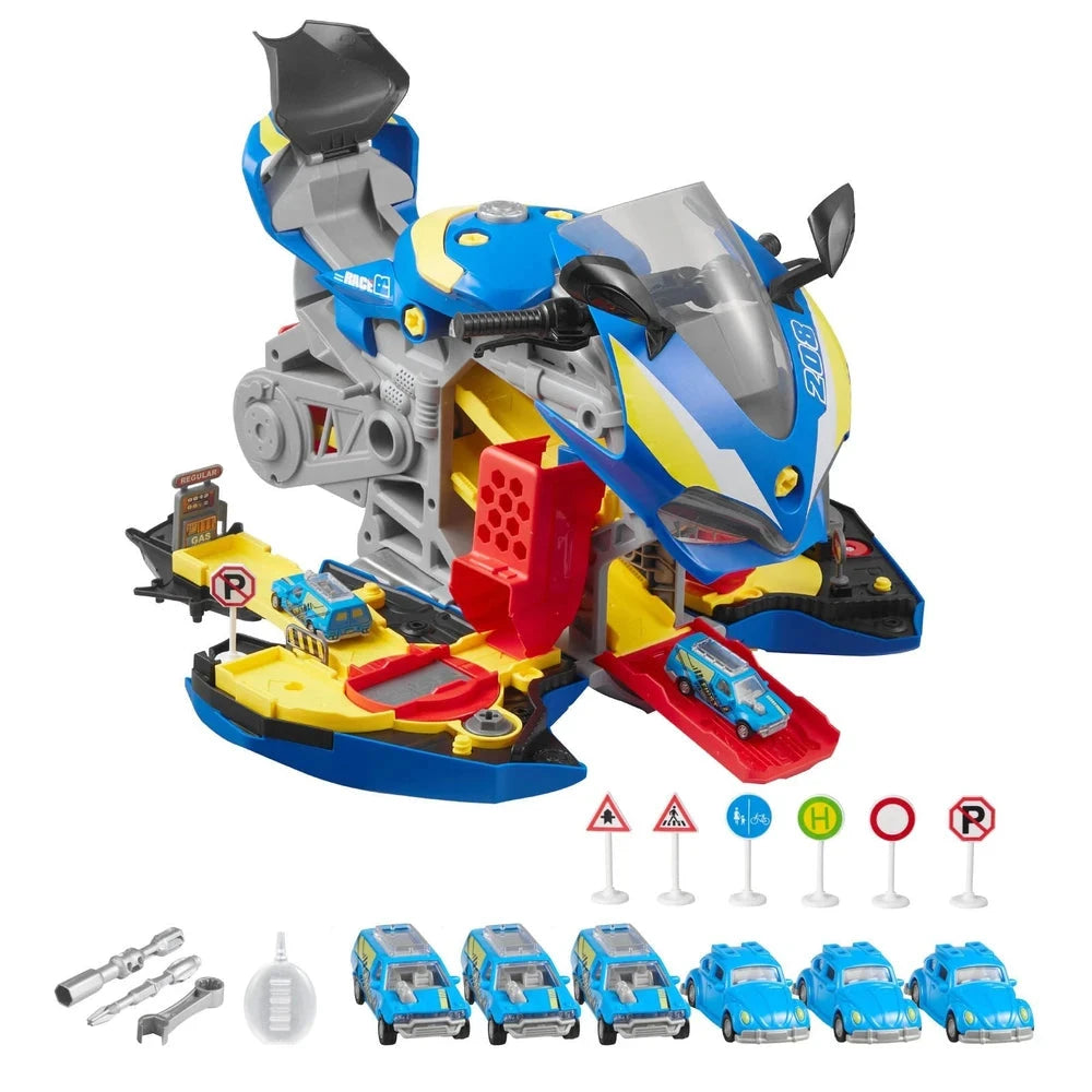 Motorcycle Mechanic Set 25 PCS – STEM Build-Your-Own Toy, Ages 3+ (Blue)