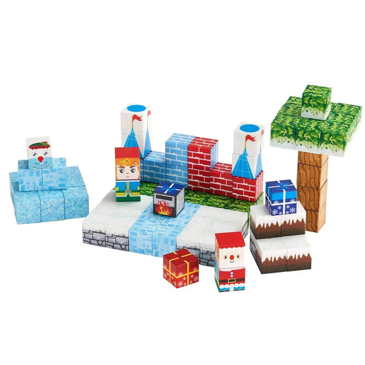 150 Piece Glacier Castle Magnetic Building Cubes Set