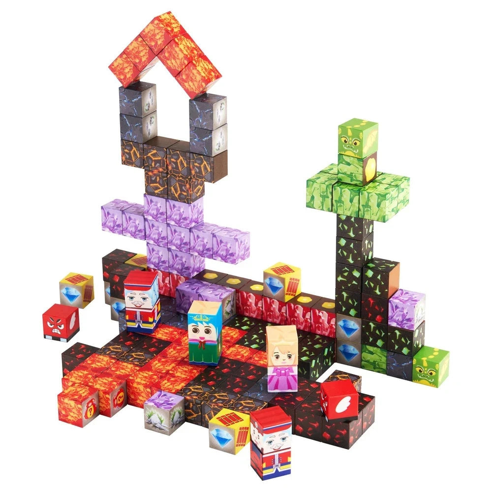 Magnetic Building Cubes 100 PCS – Dark Castle STEM Construction Set, Ages 3+