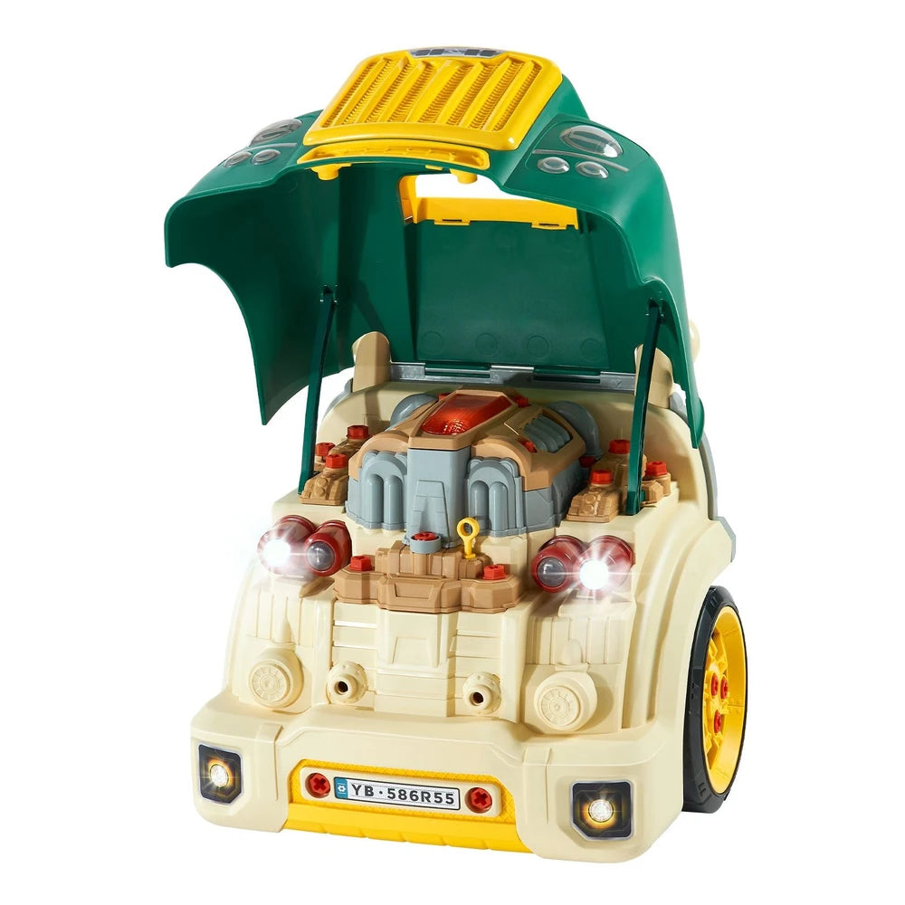 Car Engine Mechanic Set 60 PCS – STEM Build & Drive Toy, Ages 3+ (Green)