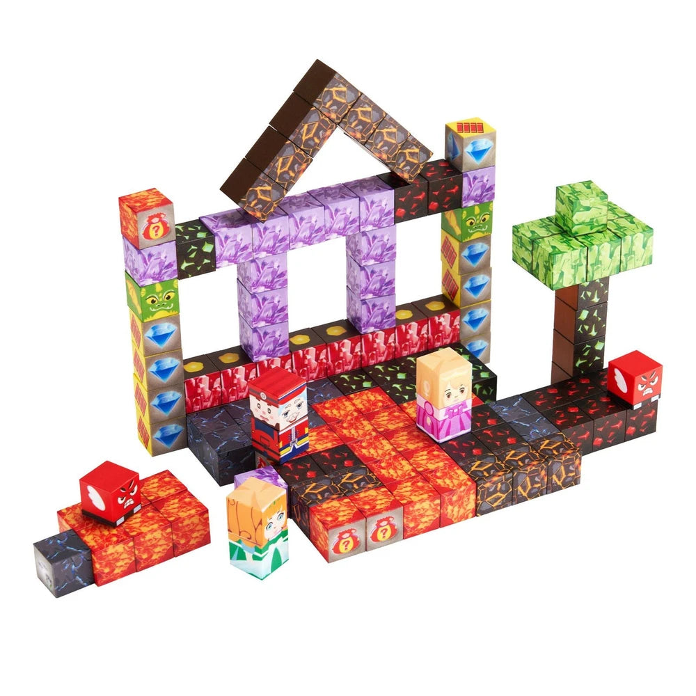 Magnetic Building Cubes 150 PCS – Dark Castle STEM Construction Set, Ages 3+