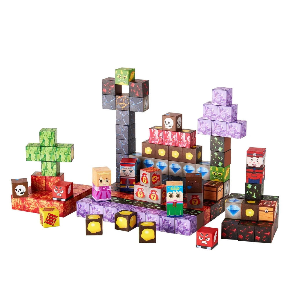Magnetic Building Cubes 150 PCS – Dark Castle STEM Construction Set, Ages 3+