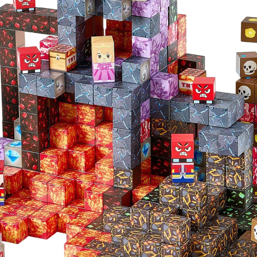 Magnetic Building Cubes 150 PCS – Dark Castle STEM Construction Set, Ages 3+