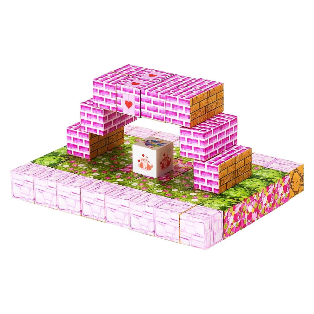 Magnetic Building Cubes 100 PCS – Princess Castle STEM Construction Set, Ages 3+
