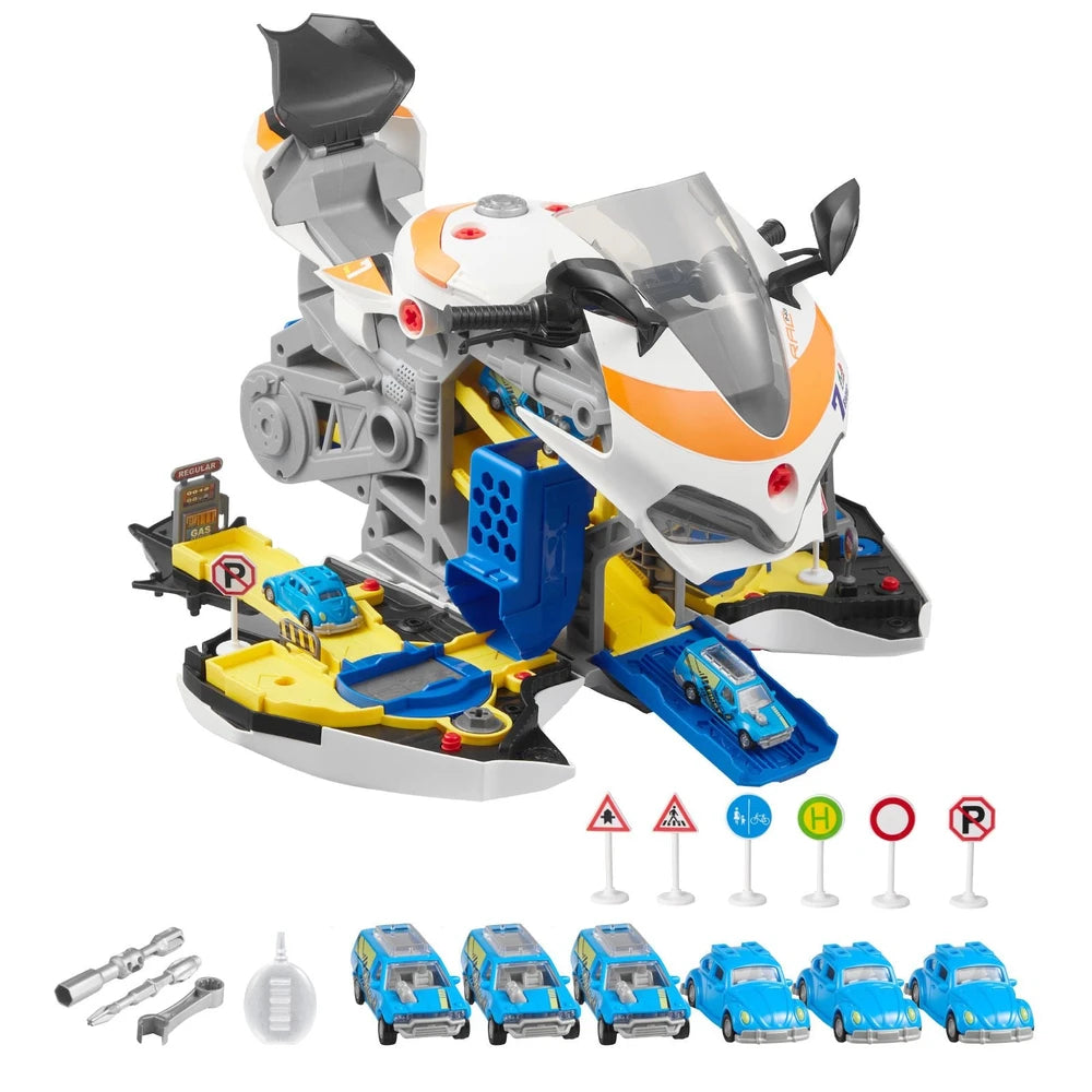Motorcycle Mechanic Set 25 PCS – STEM Build-Your-Own Toy, Ages 3+ (Yellow)