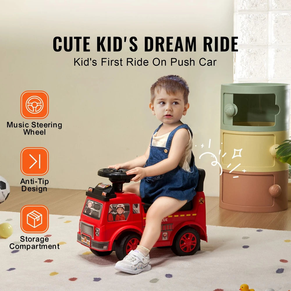 Toddler Ride-On Push Car – Sit-to-Stand Ride-On Racer, Ages 1-3 (Red)