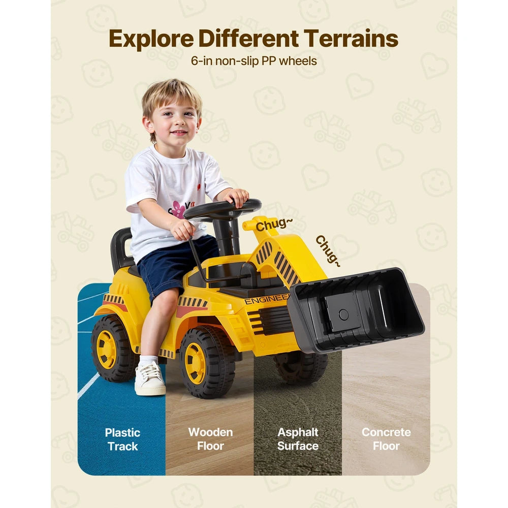 Toddler Ride-On Push Car – Construction-Themed Ride-On Racer