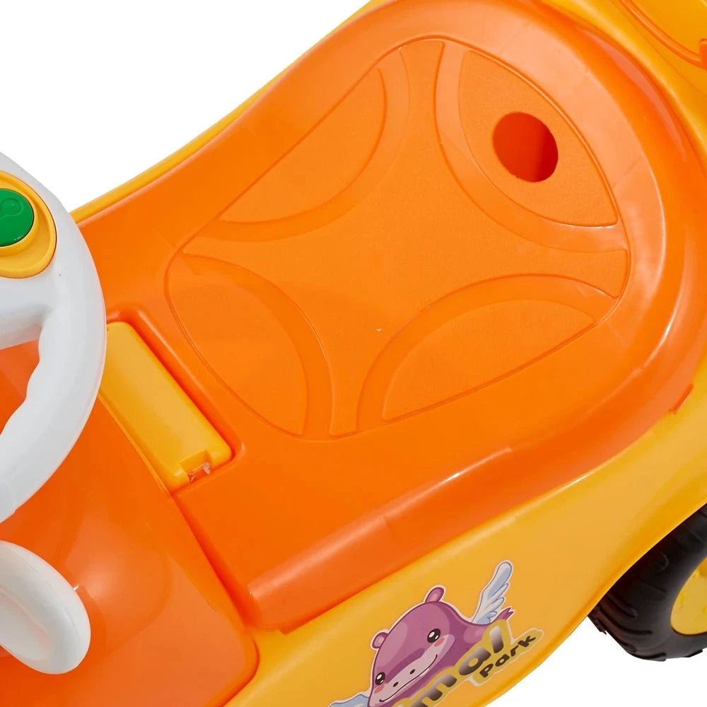 Toddler Ride-On Push Car – Ride-On Racer with Horn & Storage