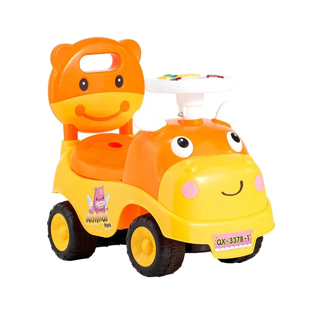Toddler Ride-On Push Car – Ride-On Racer with Horn & Storage