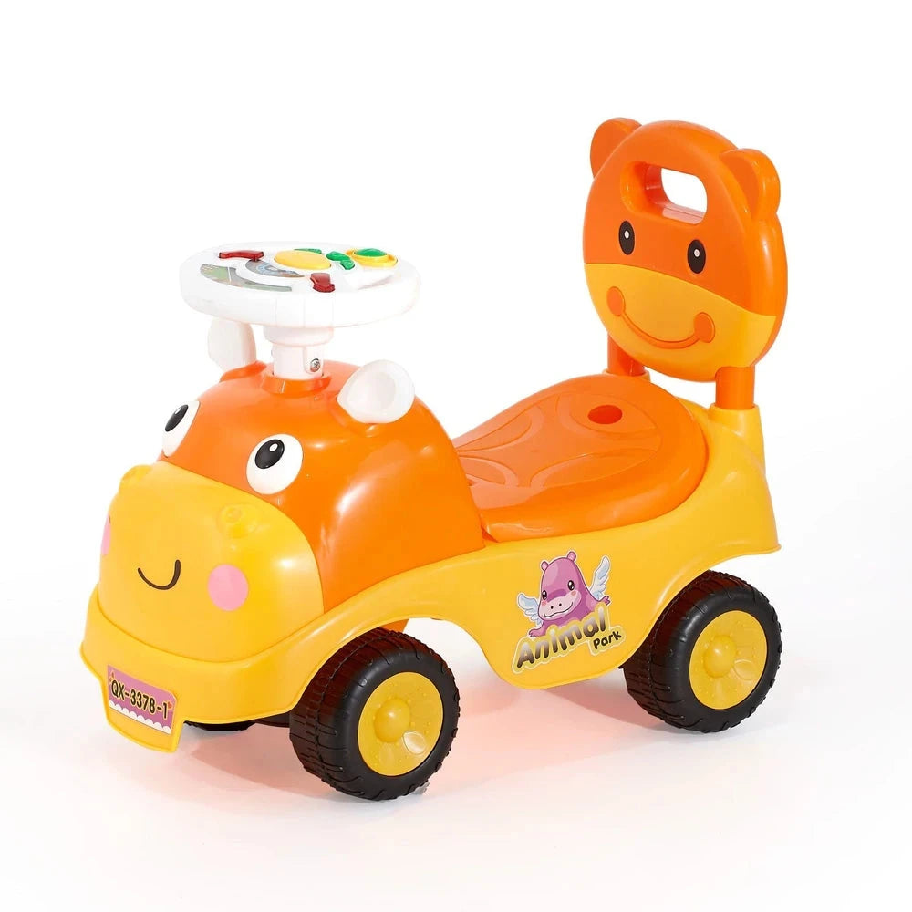 Toddler Ride-On Push Car – Ride-On Racer with Horn & Storage