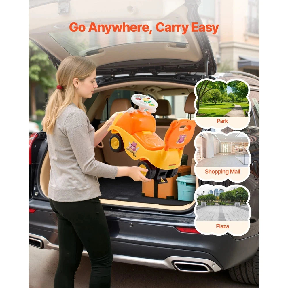 Toddler Ride-On Push Car – Ride-On Racer with Horn & Storage