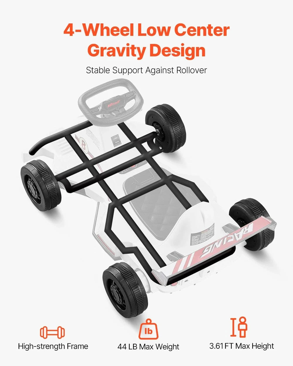 Kids 6V Electric Go Kart – Battery-Powered Ride-On Racer
