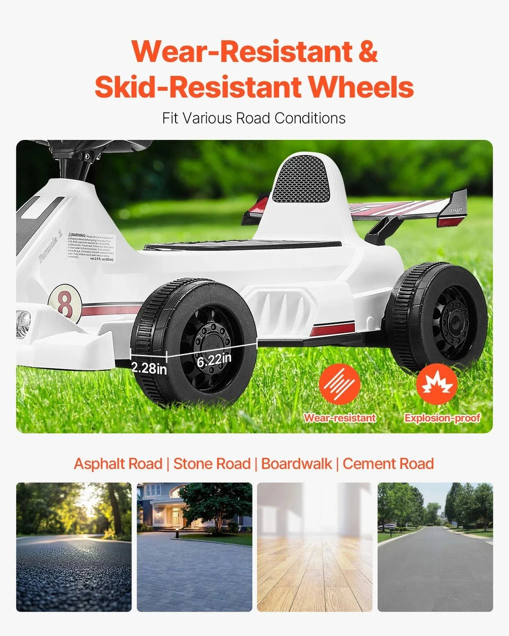 Kids 6V Electric Go Kart – Battery-Powered Ride-On Racer