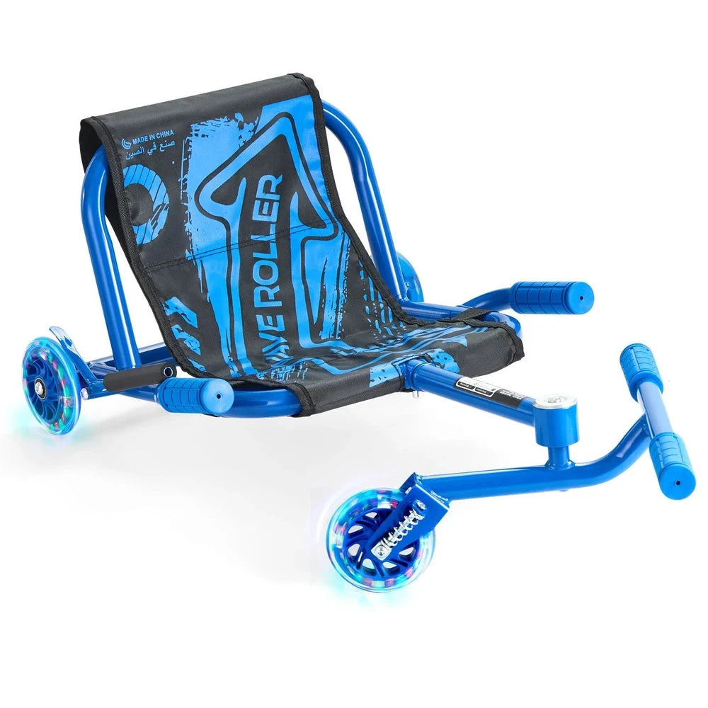Kids Drifting Scooter – Wiggle Ride-On with LED Wheels (Blue)