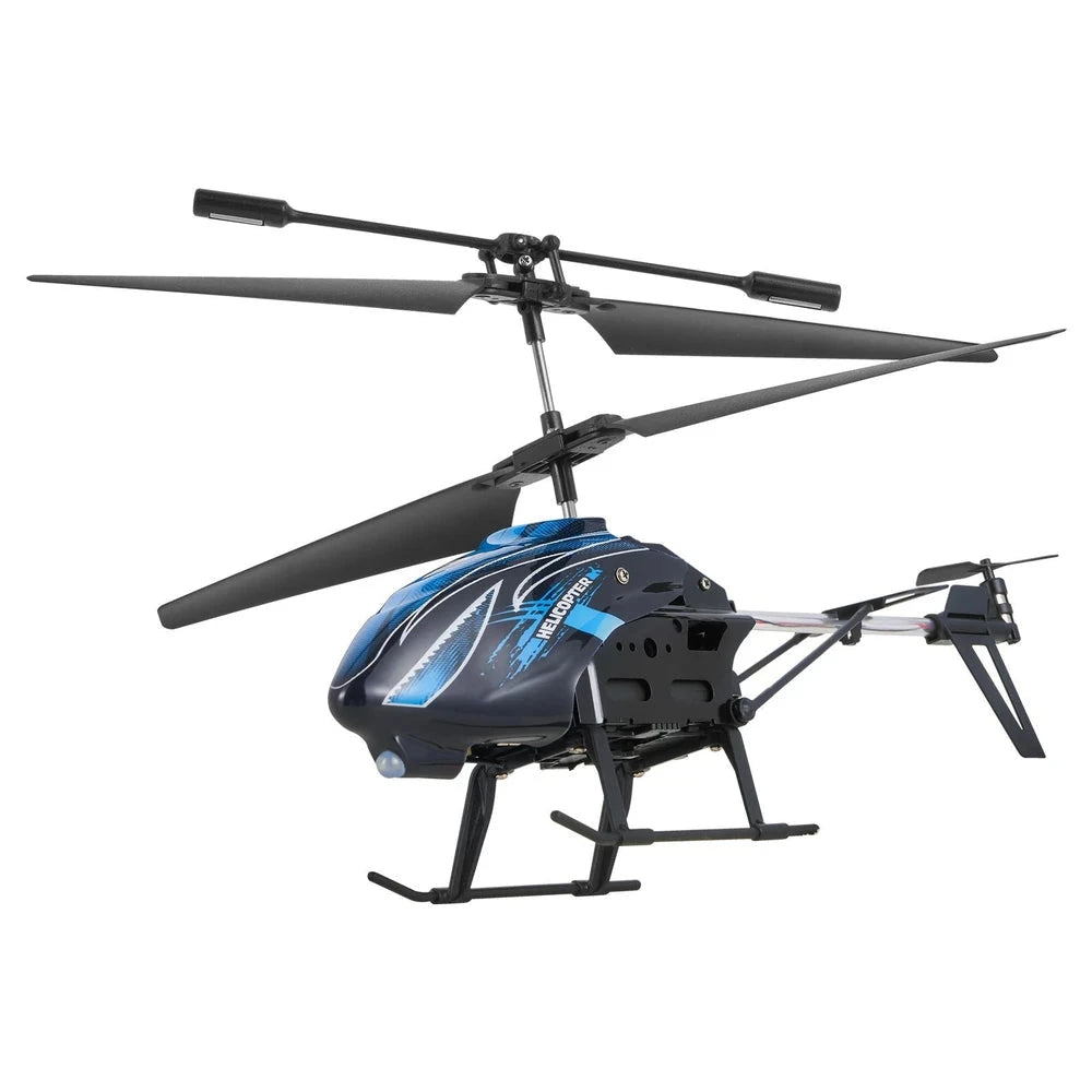 Beginner RC Helicopter – Altitude-Hold Remote Control Flyer for Kids (Blue)