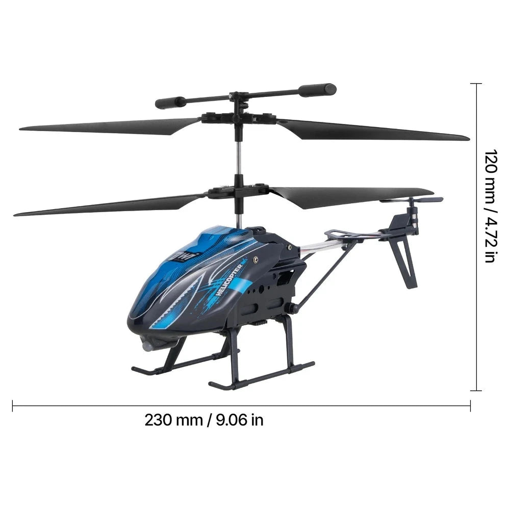 Beginner RC Helicopter – Altitude-Hold Remote Control Flyer for Kids (Blue)