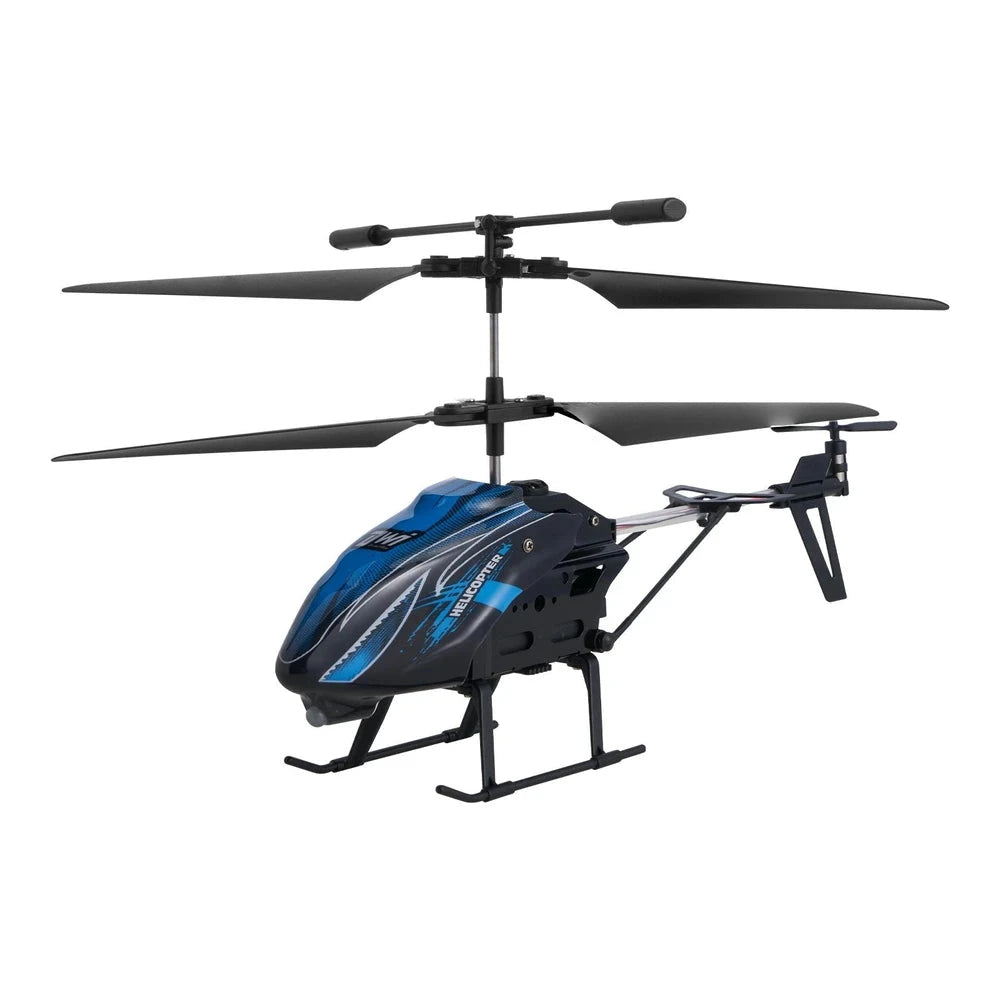Beginner RC Helicopter – Altitude-Hold Remote Control Flyer for Kids (Blue)
