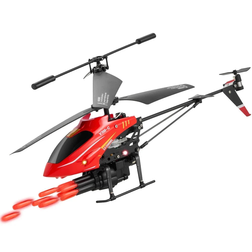Beginner RC Helicopter – Remote Control Flyer with Shooting Mode (Red)