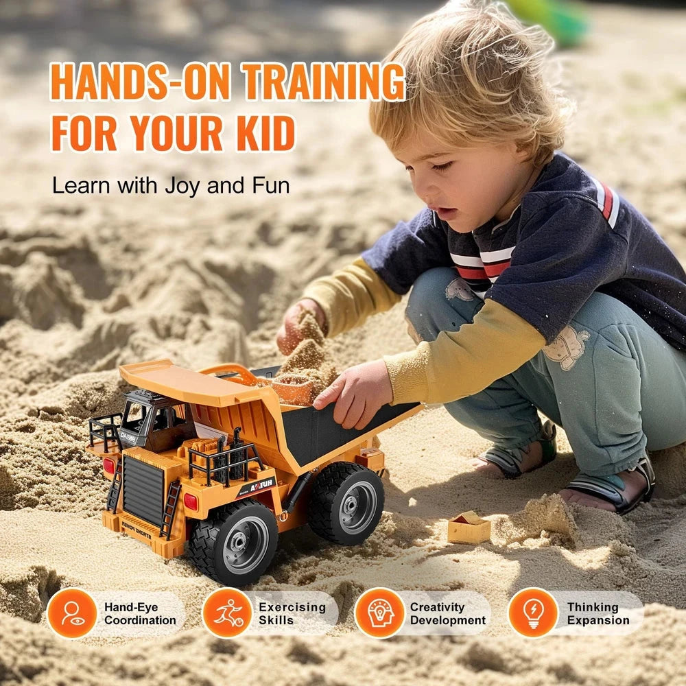 1:18 RC Dump Truck – Remote Control Construction Vehicle for Kids