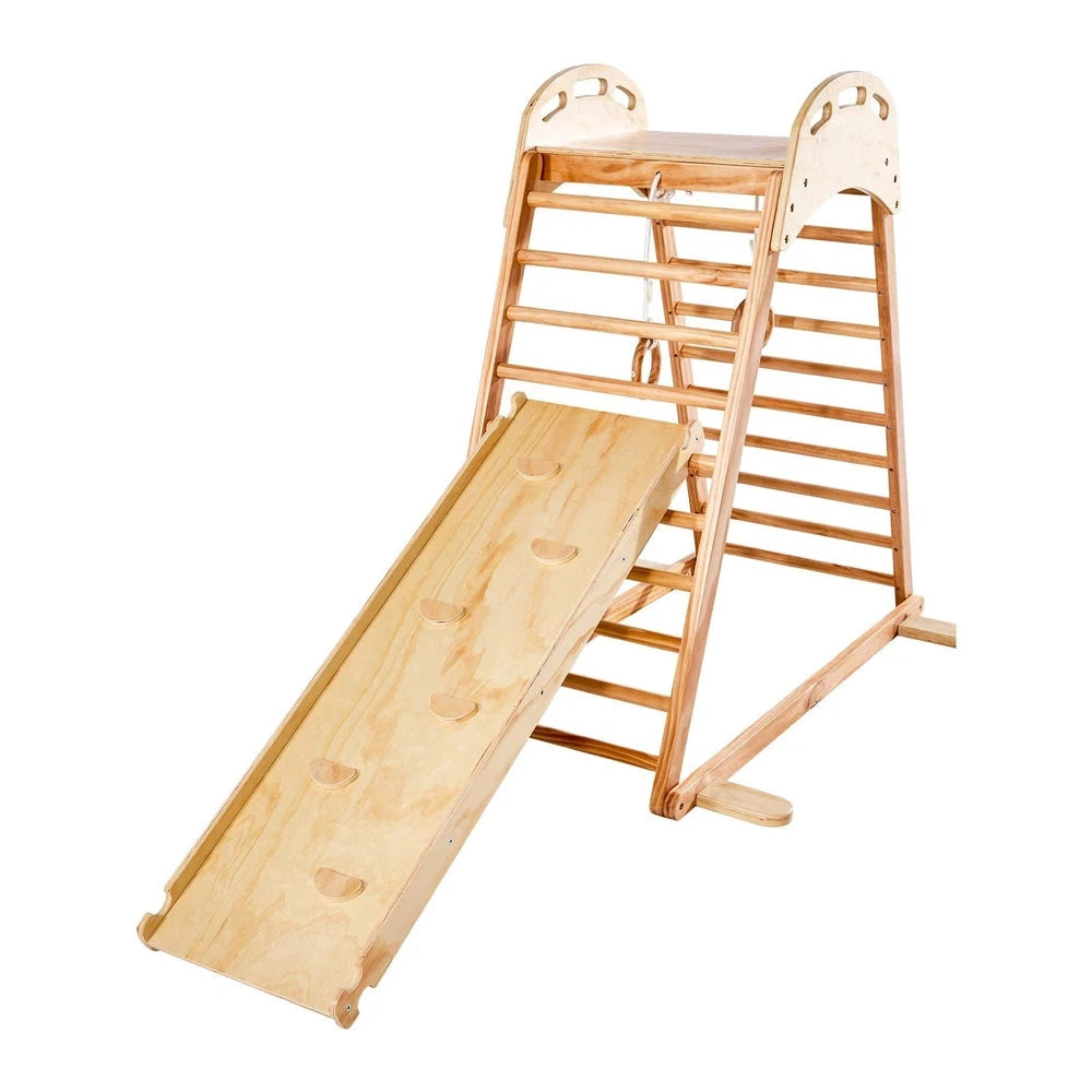 4-in-1 Wooden Montessori Jungle Gym – Indoor Climbing Playset for Toddlers