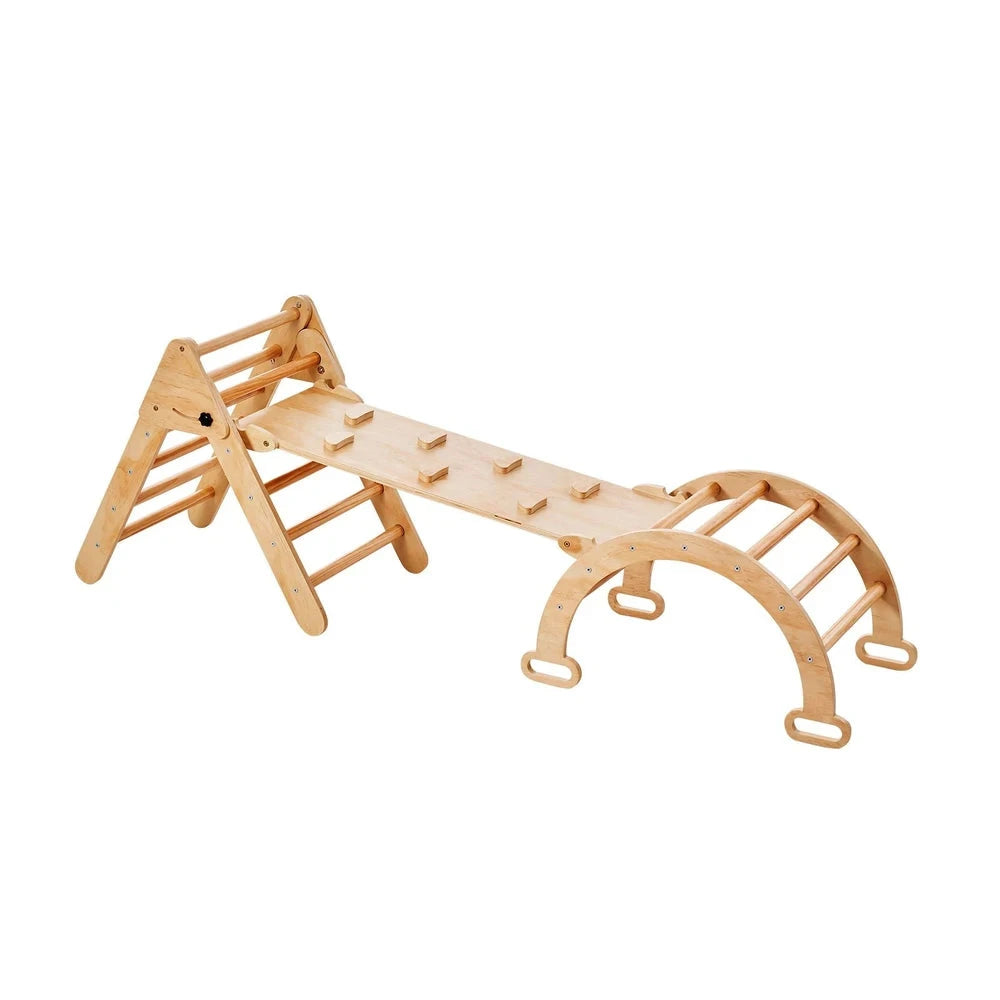 9-in-1 Wooden Montessori Jungle Gym – Pikler Climbing Set for Toddlers
