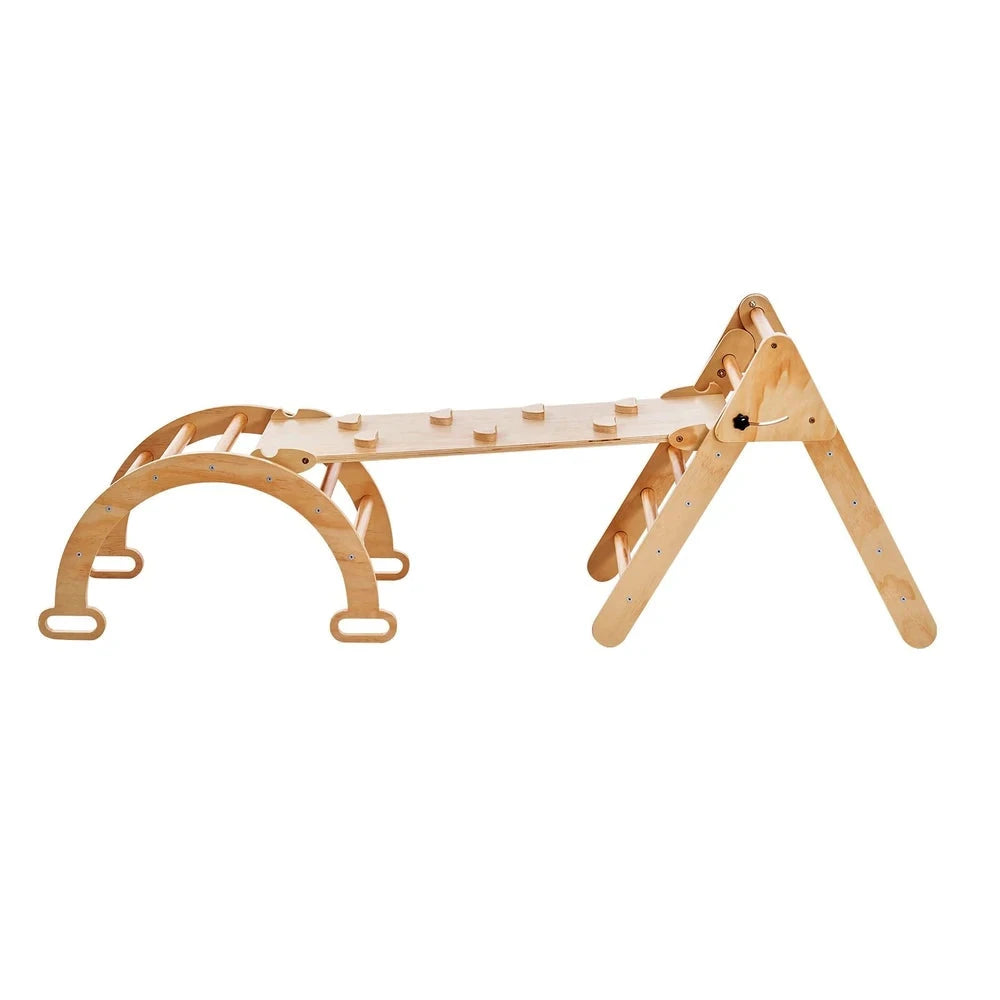9-in-1 Wooden Montessori Jungle Gym – Pikler Climbing Set for Toddlers