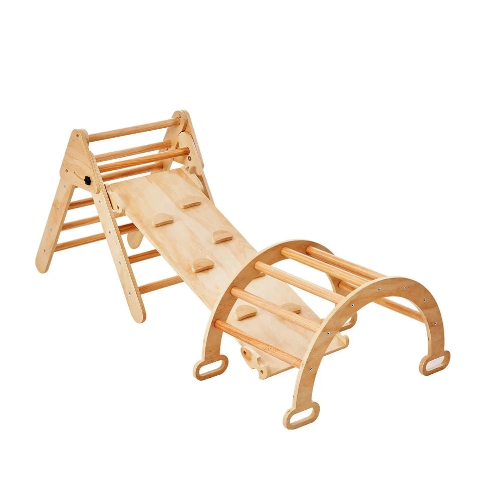 9-in-1 Wooden Montessori Jungle Gym – Pikler Climbing Set for Toddlers