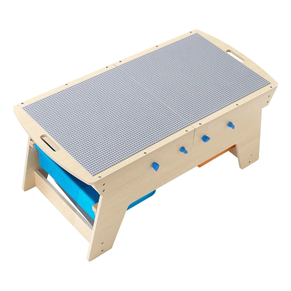 Reversible Wooden Activity Table – Kids Play & Draw Table with Storage
