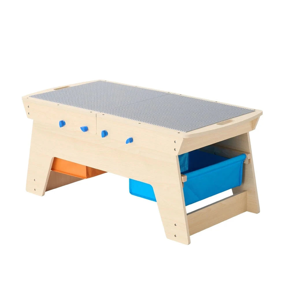 Reversible Wooden Activity Table – Kids Play & Draw Table with Storage