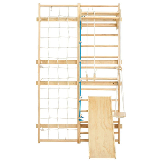 8-in-1 Solid Wood Swedish Ladder Wall Gym